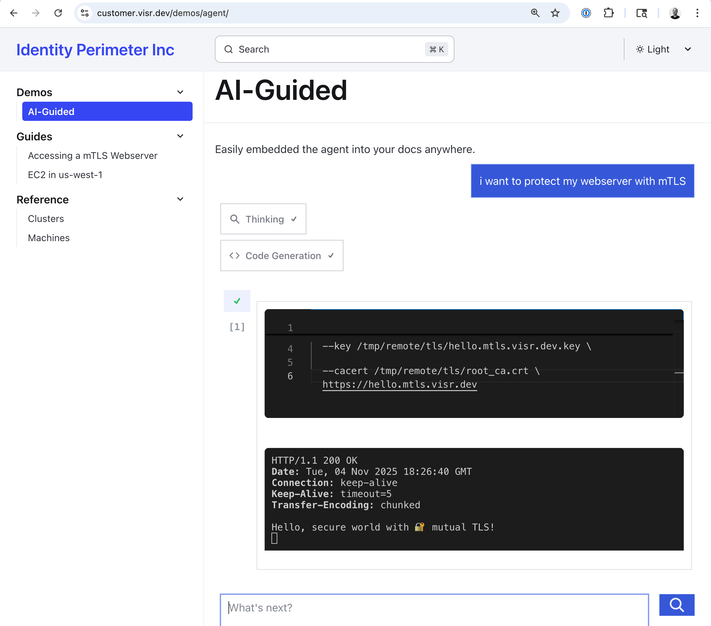 Demo: AI Guiding Prospects to Value demo screenshot